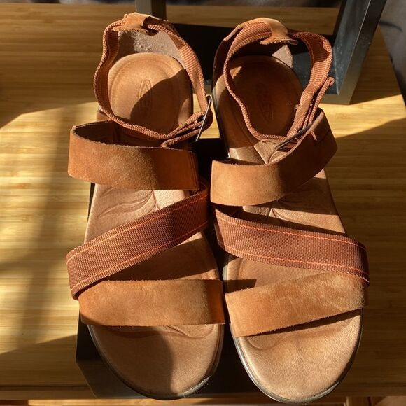 Keen leather and nylon sandal with buckle ankle strap - Picture 3 of 5